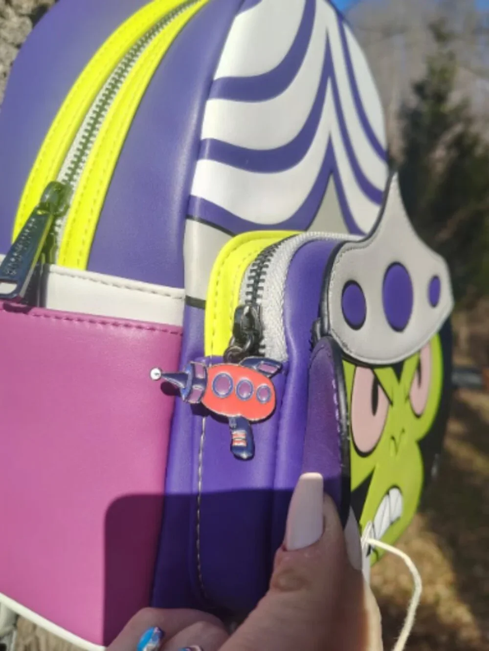 NWOT Loungefly Cartoon Powerpuff Girls Mojo Jojo Mini Backpack Glow in The Dark